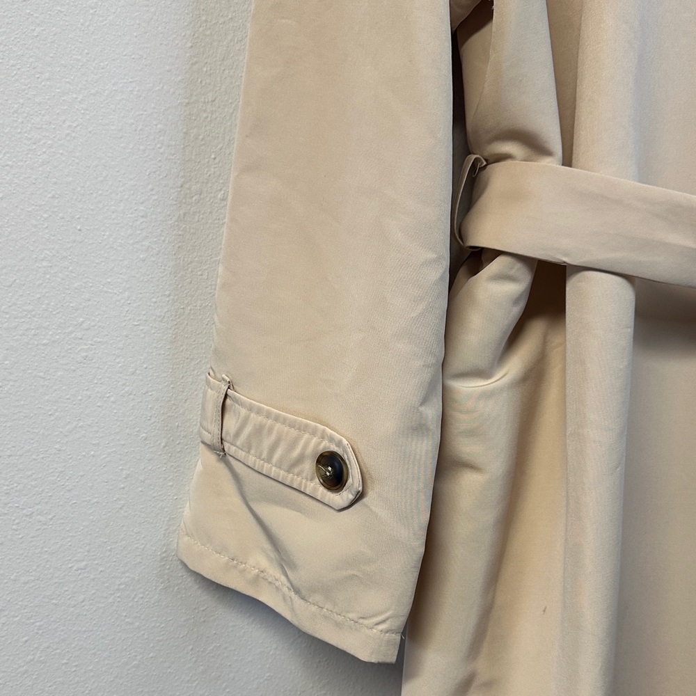 PrettyLittleThing Stone Woven Oversized Trench Coat Women's Size XL - Picture 11 of 13